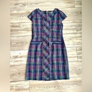 Karl Lagerfeld Paris Tweed Fringe Sheath Dress|  Size 8 NWT